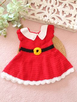 Woonie - Girls Red Acrylic Dress
