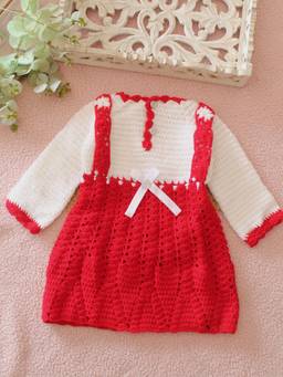 Woonie - Girls Red Acrylic Dress