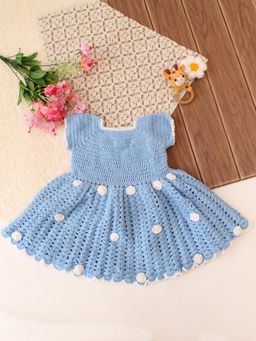 Woonie - Girls Blue Acrylic Dress