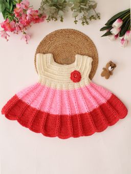 Woonie - Girls Multi-Colour Acrylic Dress