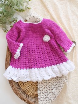 Woonie - Girls Purple Acrylic Dress