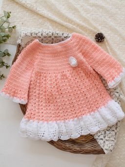 Woonie - Girls Peach Acrylic Dress