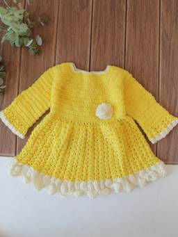 Woonie - Girls Yellow Acrylic Dress