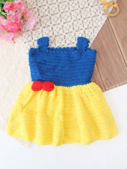 Woonie - Girls Yellow Acrylic Dress