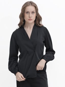 RAREISM - Caplan Primary Black Polyester Top
