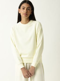 RAREISM - Cax Light Yellow Cotton Sweatshirt