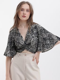 RAREISM - Clarence Primary Black Cotton Top