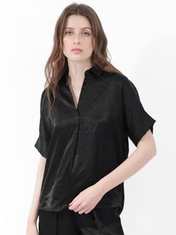 RAREISM - Cole Primary Black Polyester Top