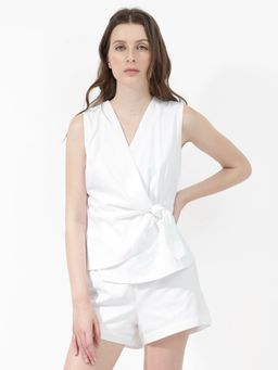 RAREISM - Elision Primary White Cotton Top