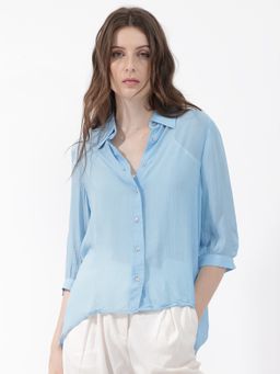 RAREISM - Faena Light Blue Viscose Shirt