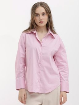 RAREISM - Klux Primary Pink Cotton Shirt