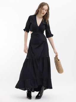 RAREISM - Lisman Primary Black Cotton Dress