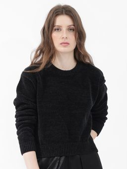 RAREISM - Tosti Black Cotton Sweater