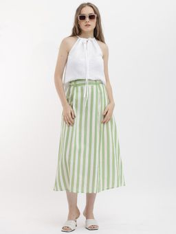 RAREISM - Zame-B Primary Off White Cotton Skirt