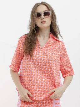 RAREISM - Zyon-T Primary Pink Cotton Top