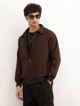 WROGN - Brown Classic Regular Fit Herringbone Brushed Jacket
