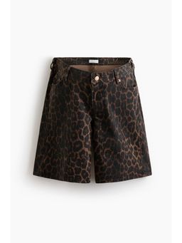 H&M - Women Brown MAMA Denim Bermuda Shorts