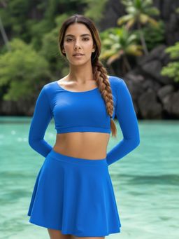 AOBA - Sapphire Surf Crop Top and Skirt