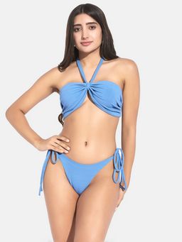 G Heist - Women Ribbed Halter Beach Wear Swimwear Bra and Panty