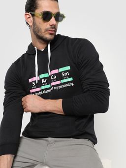 Campus Sutra - Men Printed Hooded Sweatshirt