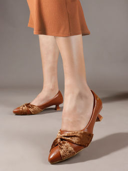 Carlton London - Womens Pointed Toe Pumps Heels - Tan