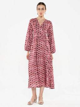 RAREISM - Multi-Color Jorci Flared Midi Dress with Belt (Set of 2)