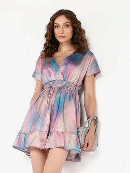 RAREISM - Multi-Color Kobzy Flared Mini Dress