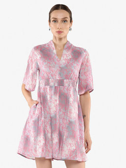 RAREISM - Luffy Grey Flared Mini Dress