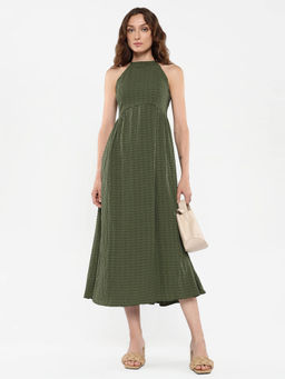 RAREISM - Olive Macnica Flared Midi Dress