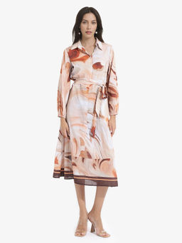 RAREISM - Multi-Color Massa Relaxed Midi Dress with Belt (Set of 2)