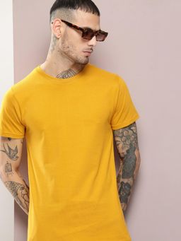 DILLINGER - Mens Yellow Solid T-Shirt