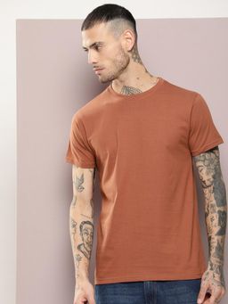 DILLINGER - Mens Brown Solid T-Shirt