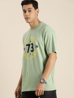 DILLINGER - Green Typographic Oversized T-Shirt