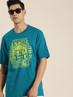 DILLINGER - Blue Graphic Oversized T-Shirt