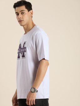 DILLINGER - Lavender Typographic Oversized T-Shirt