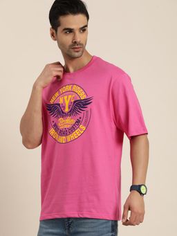 DILLINGER - Pink Graphic Oversized T-Shirt