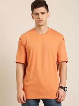 DILLINGER - Orange Solid Oversized T-Shirt