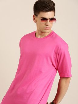 DILLINGER - Pink Solid Oversized T-Shirt