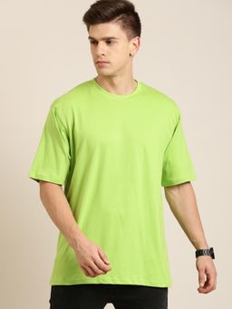 DILLINGER - Green Solid Oversized T-Shirt