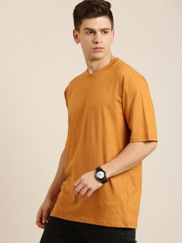 DILLINGER - Brown Solid Oversized T-Shirt