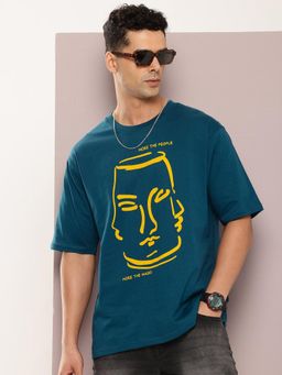 DILLINGER - Blue Graphic Oversized T-Shirt