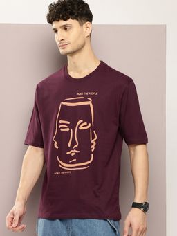 DILLINGER - Wine Graphic Oversized T-Shirt