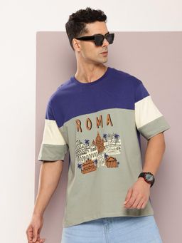 DILLINGER - Grey Graphic Oversized T-Shirt