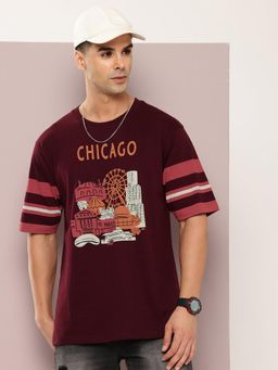 DILLINGER - Wine Graphic Oversized T-Shirt