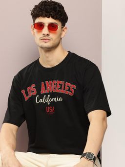 DILLINGER - Black Typographic Oversized T-Shirt