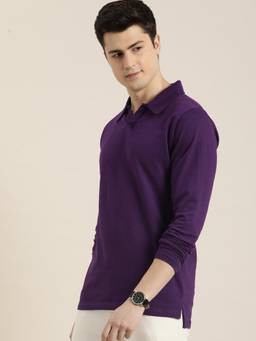 DILLINGER - Purple Solid Regular Polo T-Shirt