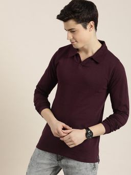 DILLINGER - Wine Solid Regular Polo T-Shirt