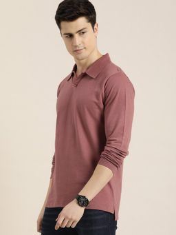 DILLINGER - Mauve Solid Regular Polo T-Shirt