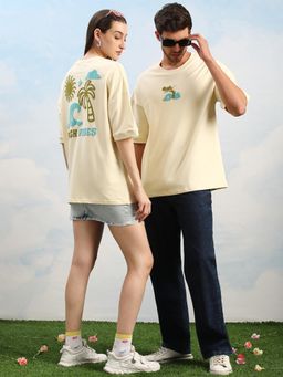 DILLINGER - Off White Graphic Oversized Drop Shoulder T-Shirt