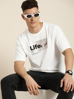 Difference of Opinion - White Graphic Oversized T-Shirt